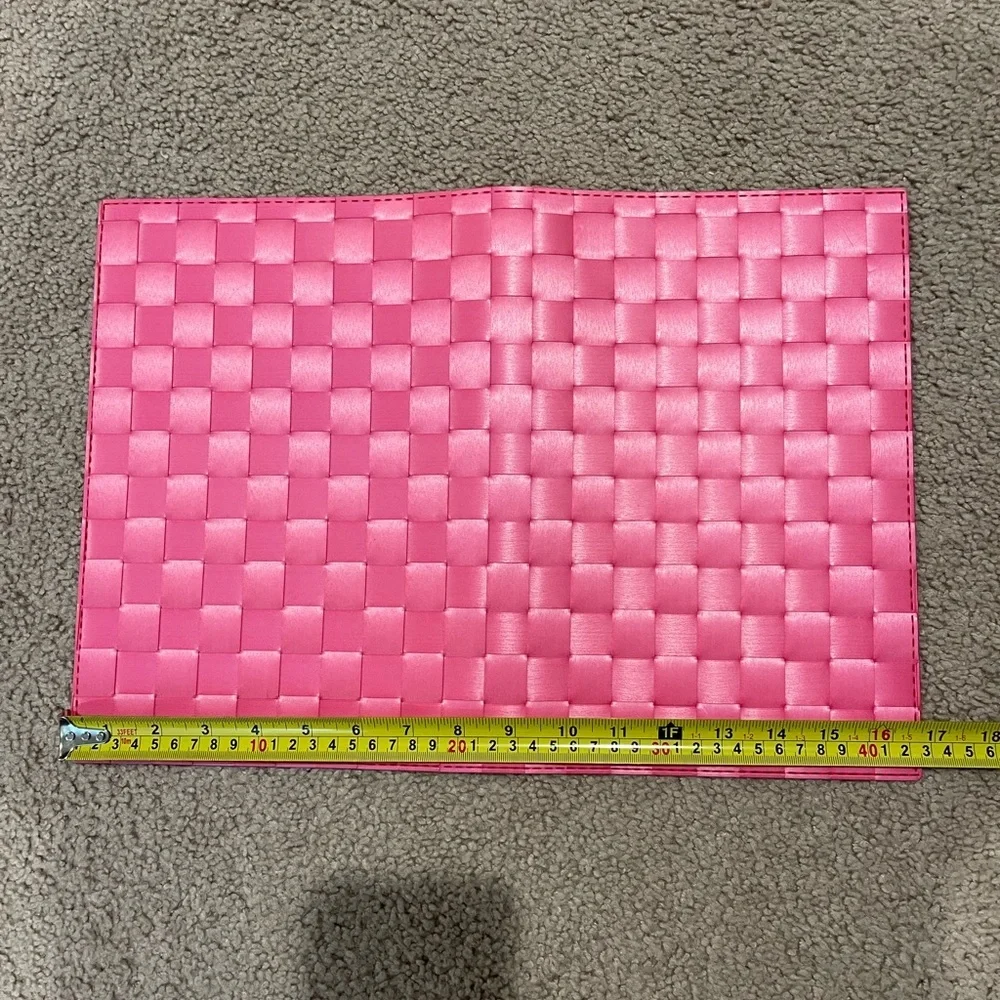 Pink Woven Rectangular Placemat set of 4